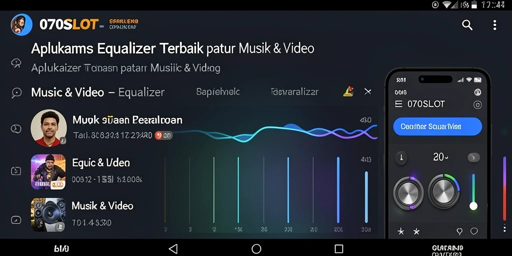 Tampilan antarmuka aplikasi Equalizer 070SLOT yang intuitif dan menarik.