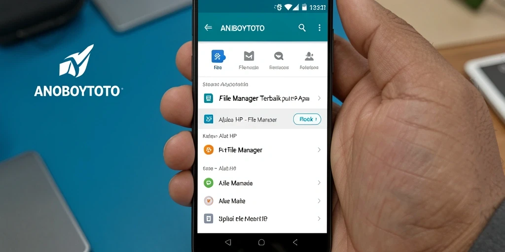 Tampilan antarmuka pengguna ANOBOYTOTO untuk mengelola file dengan mudah.