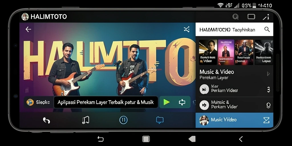 Tampilan antarmuka aplikasi HALIMTOTO saat merekam layar.