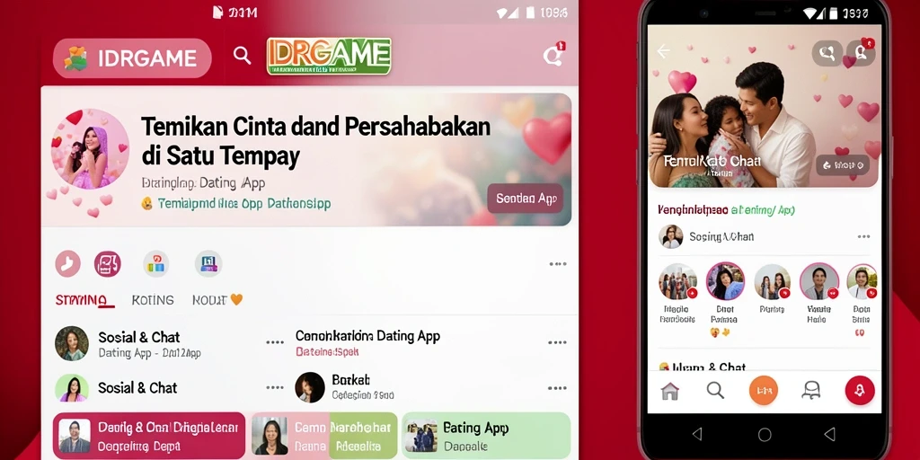Antarmuka user-friendly IDRGAME untuk mencari pasangan.