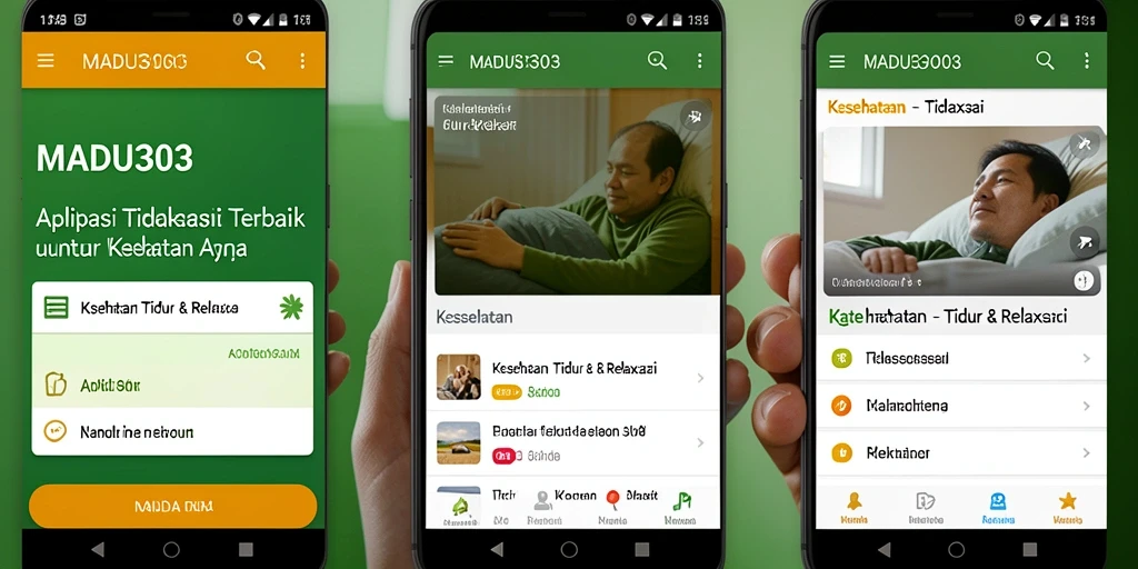 Antarmuka aplikasi MADU303 yang intuitif dan menenangkan.