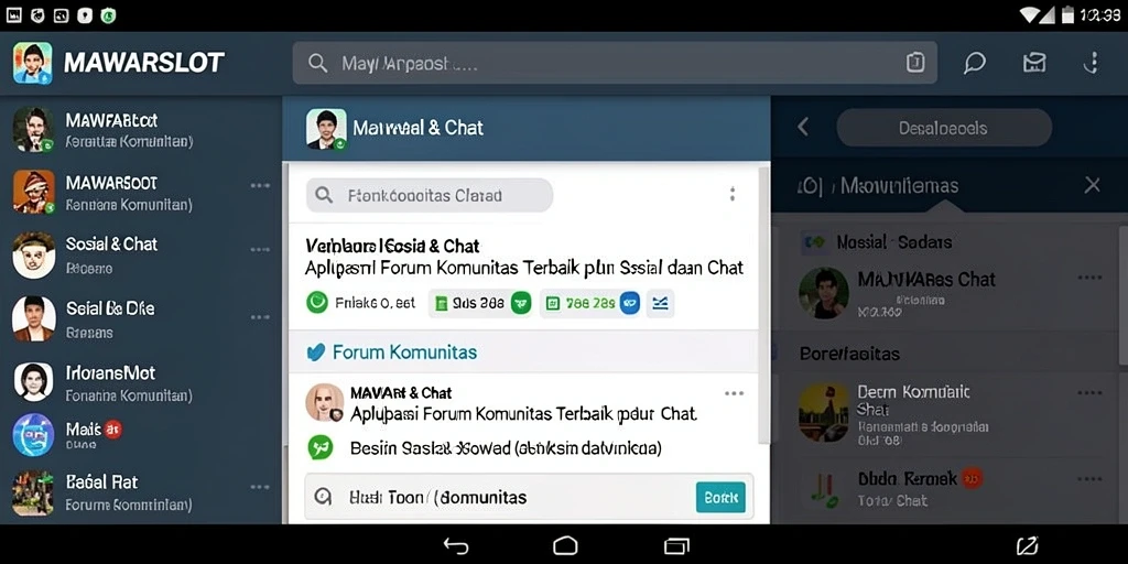 Tampilan antarmuka utama MAWARSLOT dengan fitur-fitur Forum Komunitas.