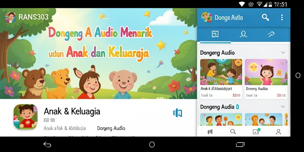 Tampilan antarmuka RANS303 yang menarik dan ramah anak.