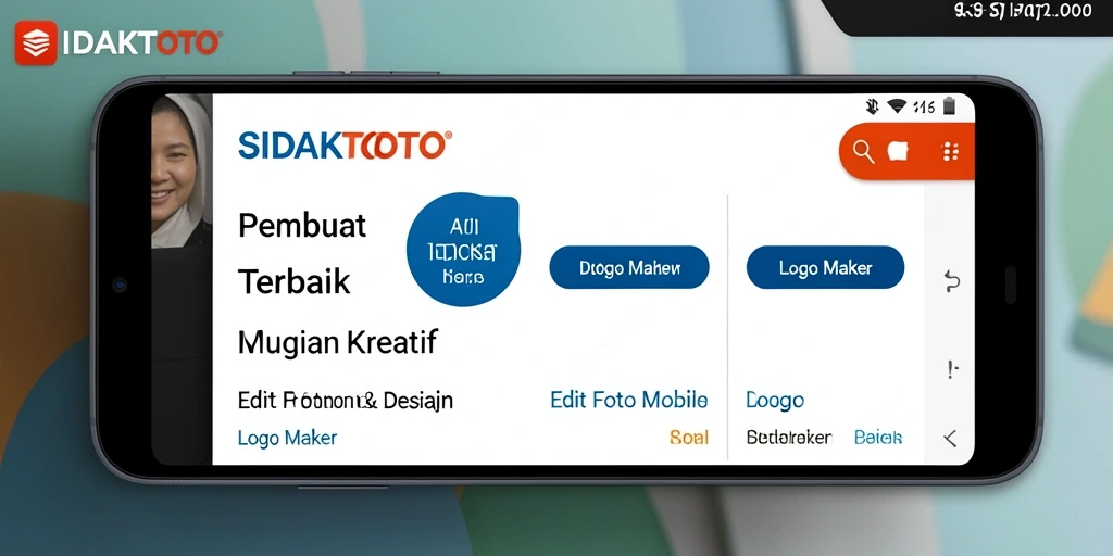 Antarmuka sederhana dan fungsional dari SIDAKTOTO saat membuat logo.