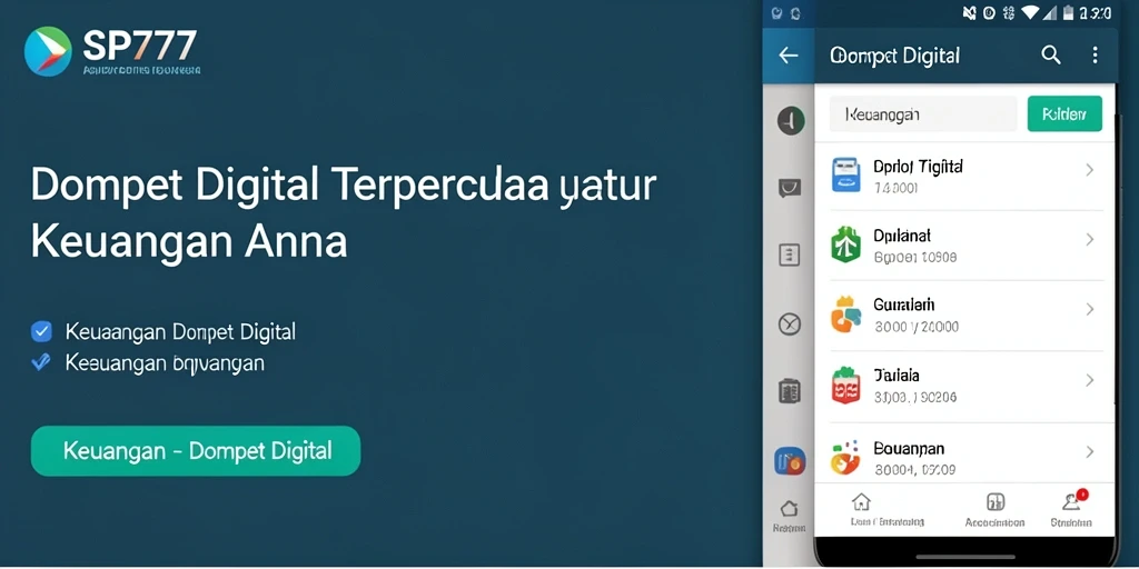 Antarmuka SP777 yang ramah pengguna untuk dompet digital.